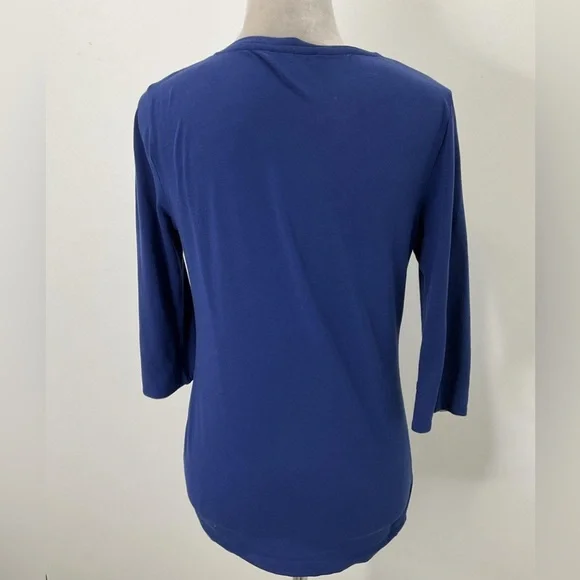 Burberry Navy 3/4 Sleeve Top - Picture 4 of 6
